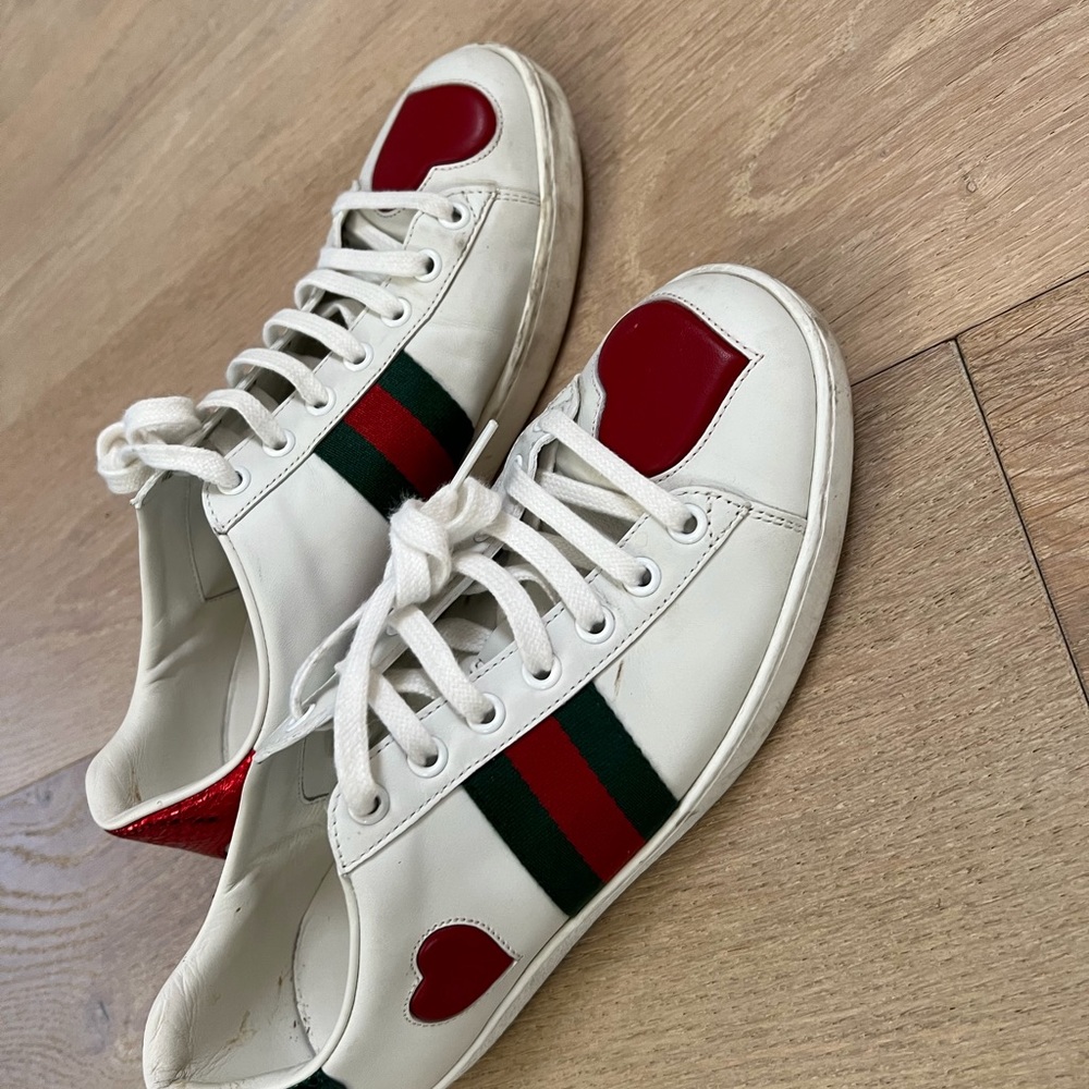 Gucci leather sneakers, in very good condition, not worn much, size EUR38 - Picture 5 of 6